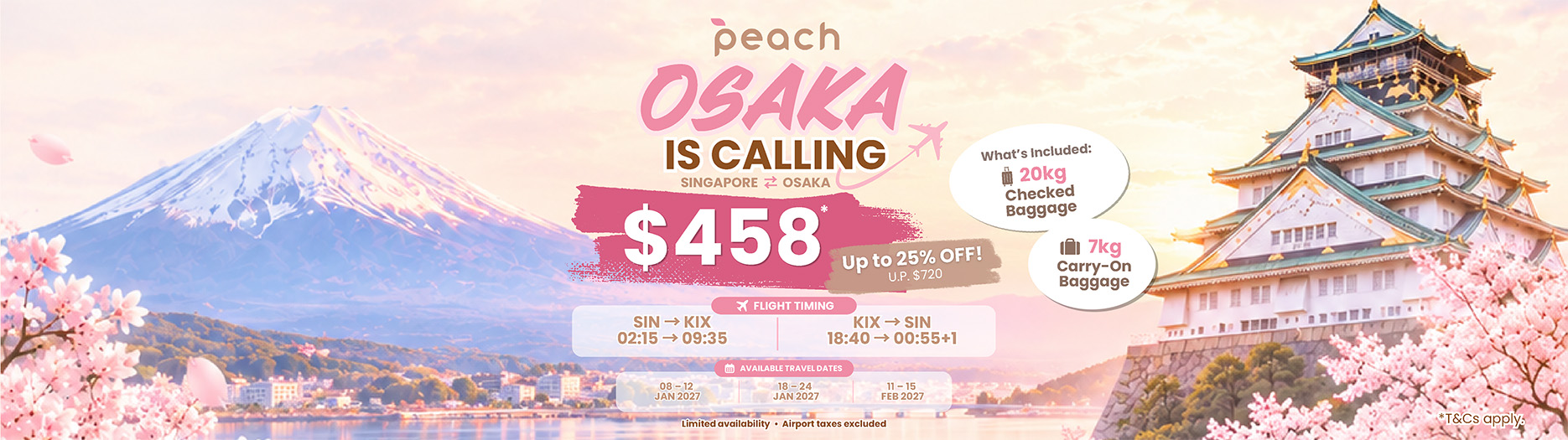 Peach SAFRA promotion banner